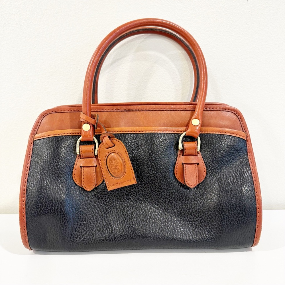 Liz Claiborne Leather Co. Vintage Two Tone Elegant Leather Handbag Purse